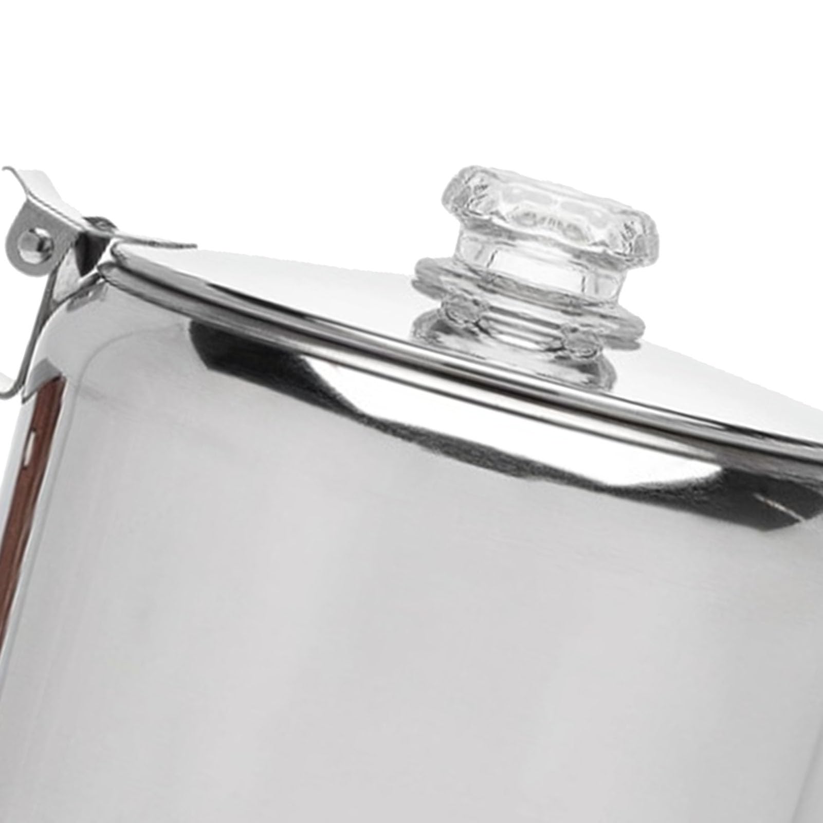 Eléctrica de Acero Inoxidable con Boquilla en V, de Madera y Filtro Fino para Camping, Picnic, Estufa de Gas, Placa de Inducción (12 tazas 2000-3000ML)