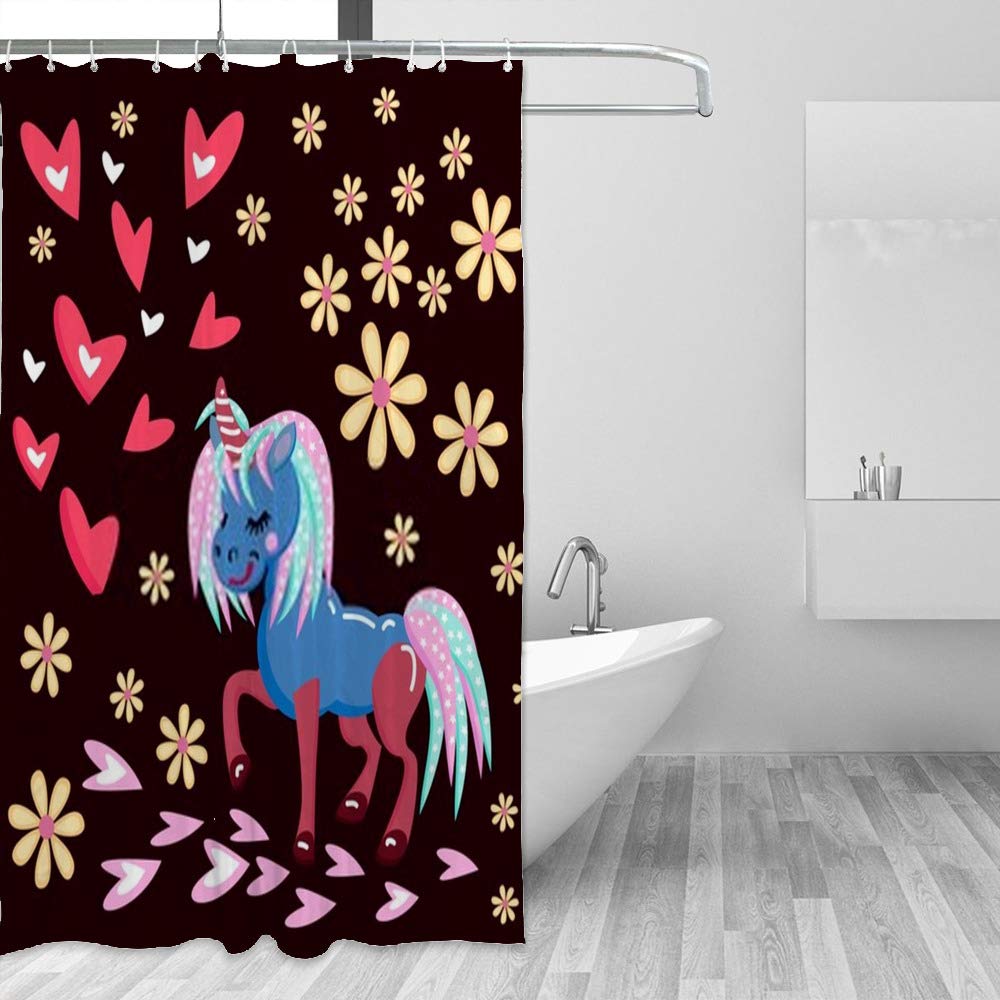 Rideau de douche étanche anti-moisissure Chenhong 12 crochets inclus
