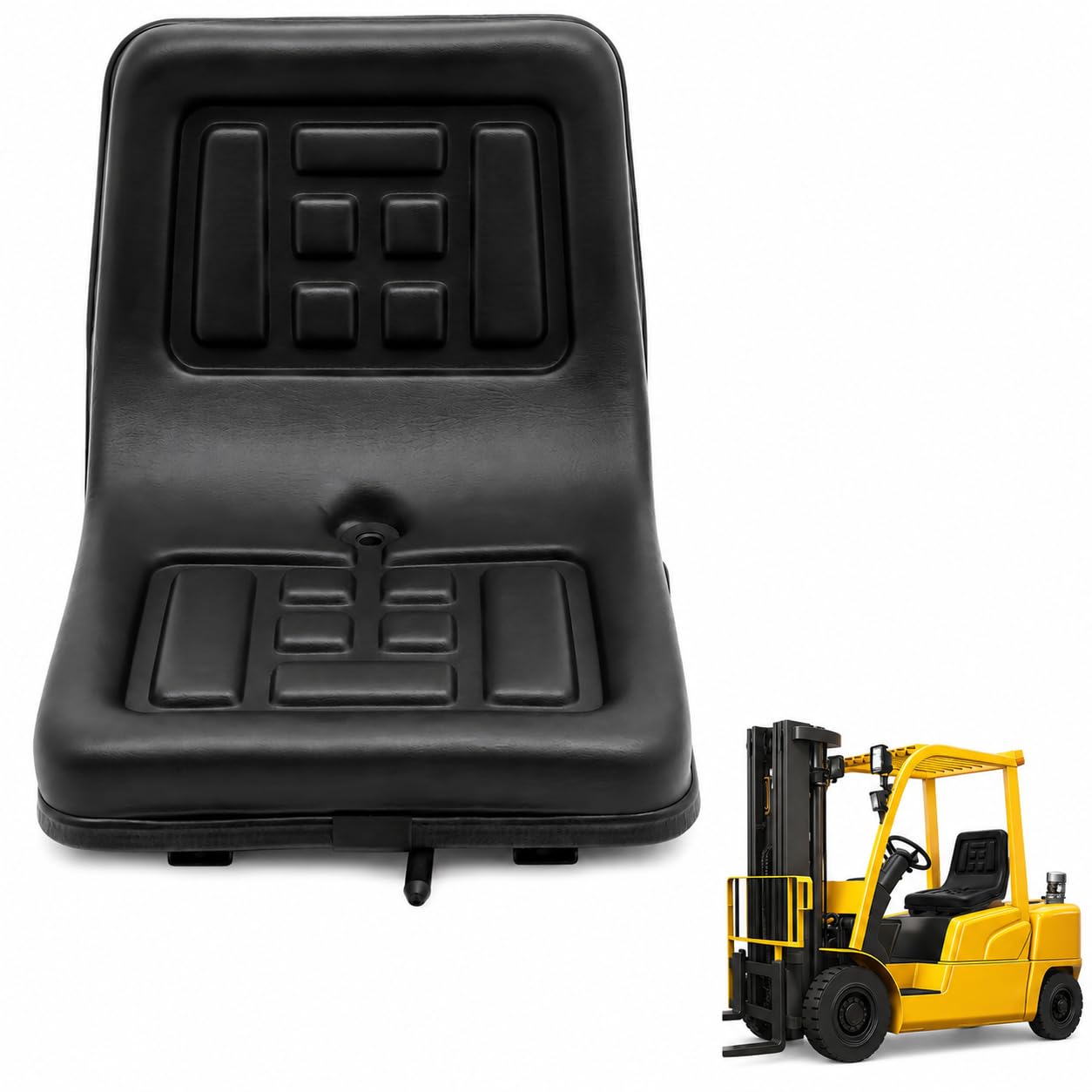 Siège de tracteur, siège rembourré pour tracteur à gazon avec traîneau réglable, siège pour tracteur, tondeuse à gazon, chargeur compact, noir, 44,5 cm de large
