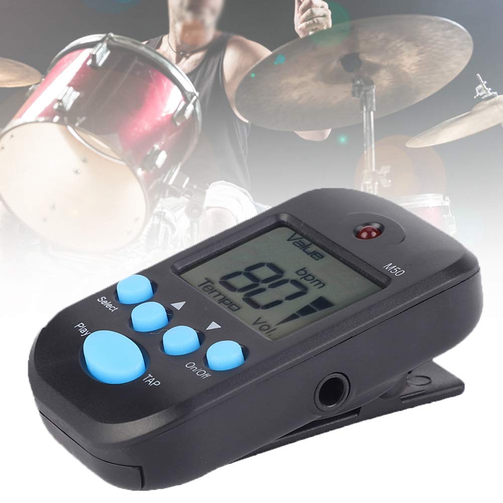 Tragbares digitales LCD Metronom Clip On Beat Tempo Metronom für Musikinstrumentenzubehör, Regler