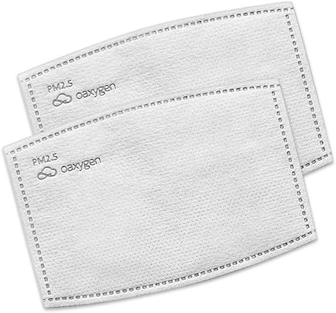OAXYGEN Activated Carbon Replacement Filters for Mask for Child (Small) // INSIDE: 2PCS filters. Tear and use separately.