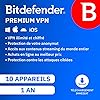 Bitdefender Premium VPN 2024 | 10 appareils | 1 An | PC/Mac/Smartphone | Code d’activation par email