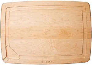 J.K. Adams 20-Inch-by-14-Inch Maple Wood Double-Sided Pour Spout Carving Board
