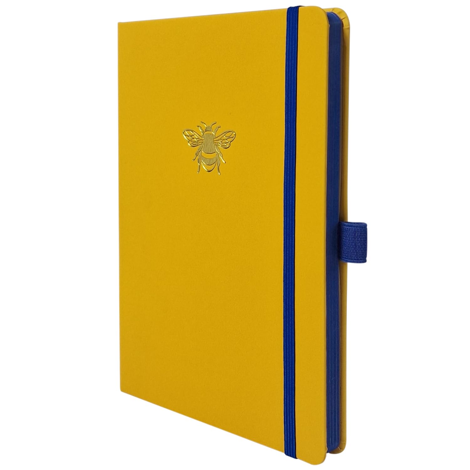 Pirongs A5 Notebook Two-Tone Design, Lined Notes - Stylish Design with 154 Lined Notes Pages - Yellow and Navy