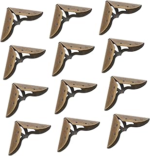 TEHAUX 12Pçs Protetor De Canto De Livro De Metal Protetor De Álbum De Canto Retrô Protetor De Canto De Metal Protetor De Canto De Notebook Protetor De Scrapbooking Canto Oco