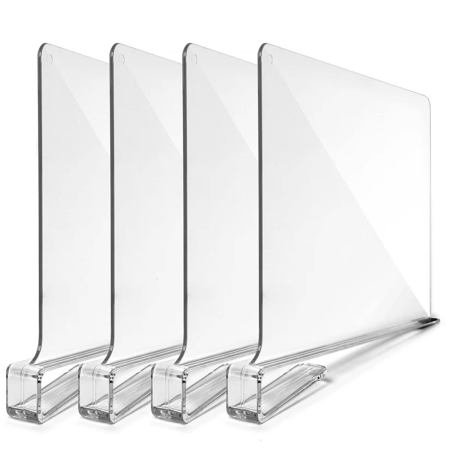Buy SenseYo 4 Pack Acrylic Shelf Dividers for Closets Clear Shelf
