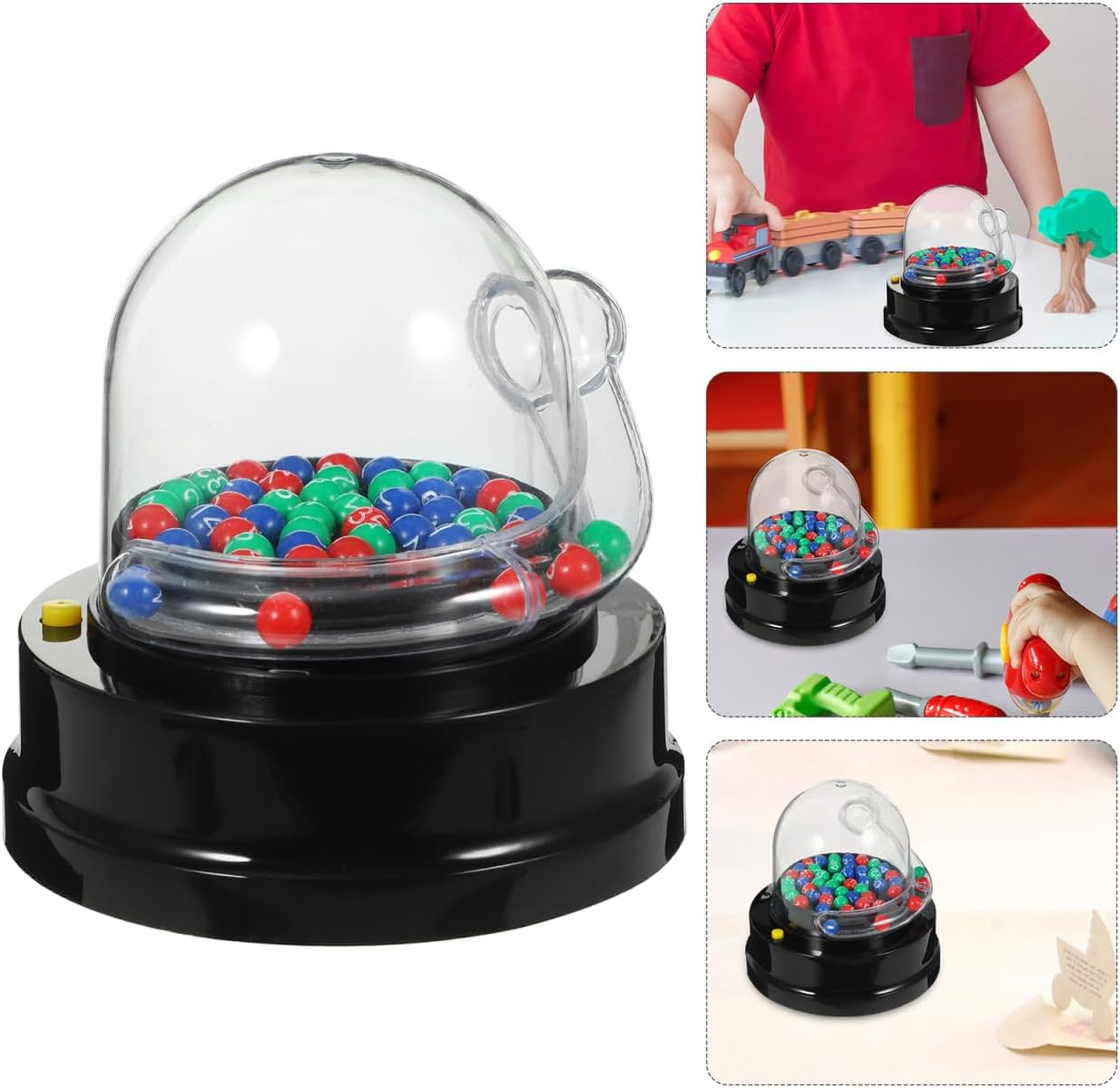 TOYANDONA Mini Lottery Machine Portable Number Picker for Party Games Lucky Draw Entertainment 4.33X4.21X4.21In Desktop Jackpot Device image 4