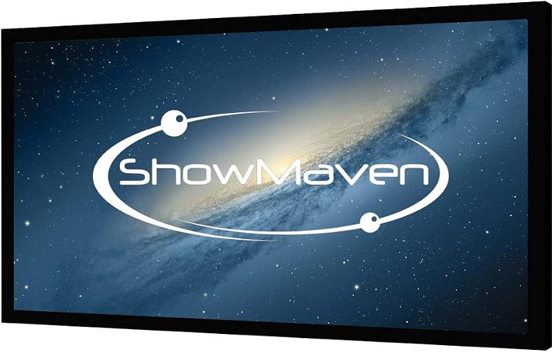 Pantalla de proyector de marco fijo de 100 pulgadas, diagonal 16:9, pantalla de proyector activa 3D 4K Ultra HD para cine en casa u oficina (16:9, 100")