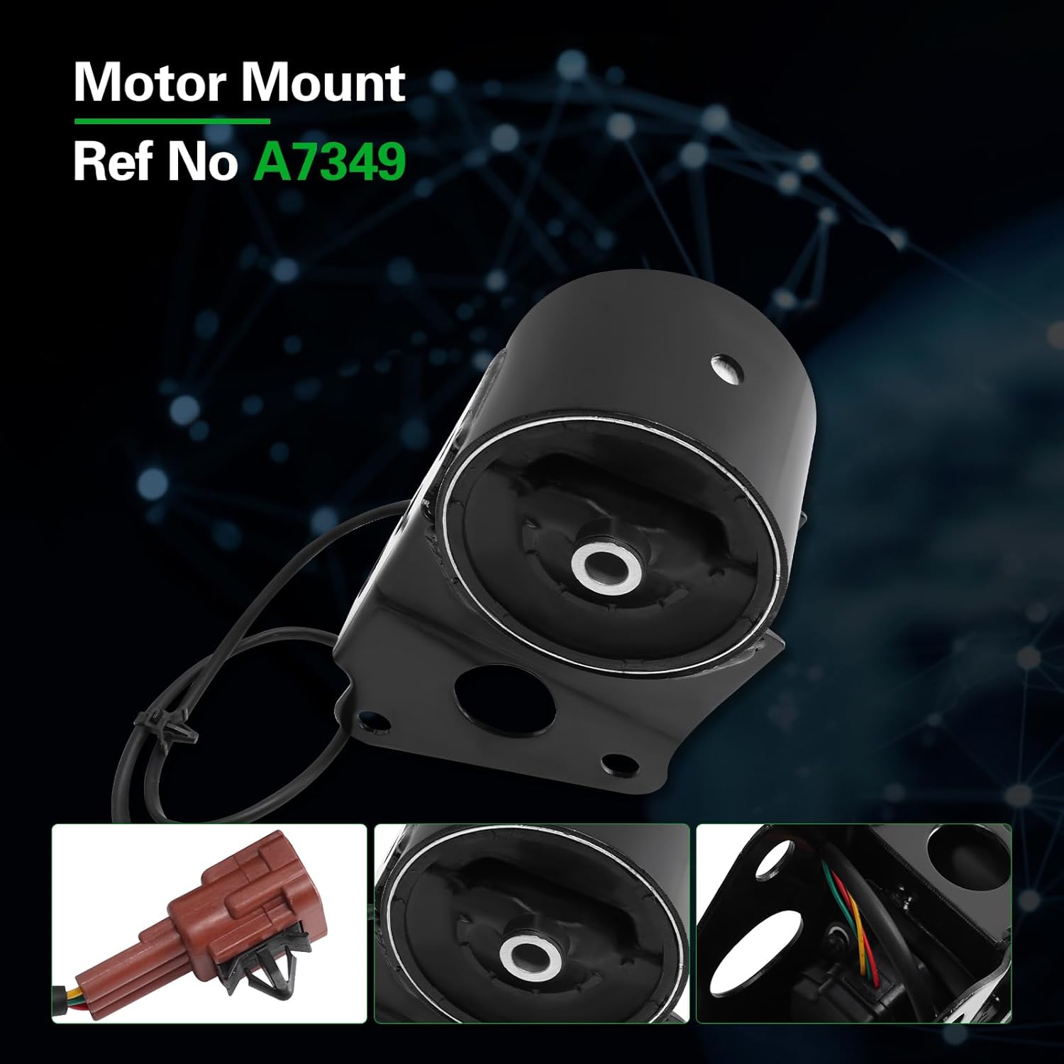 Engine Motor Transmission Mount Kit with Sensor Wire，Compatible with Altima 2005-2006 & Maxima 2004-2006 & Quest 2004-2009 3.5L V6 Engine，Replace OE A7348 A7349 A7351 A7358 4pcs