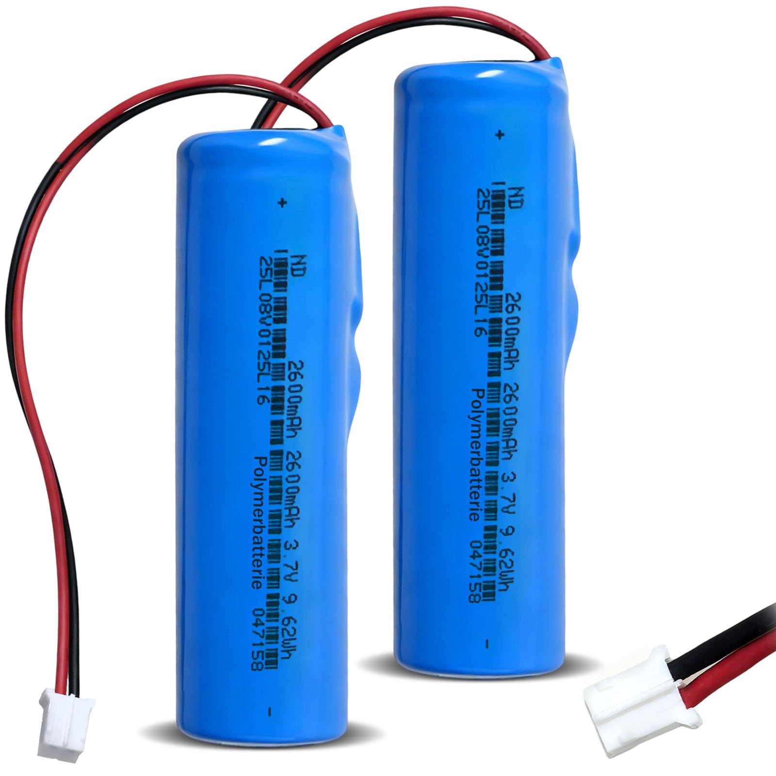 Batería recargable de iones de litio de 3,7 V 2600 mAh con conector XH2.54/2P. Comprueba antes de comprar la polaridad del dispositivo y del conector (1 pieza, 2600 mAh PH2.0) — view 9