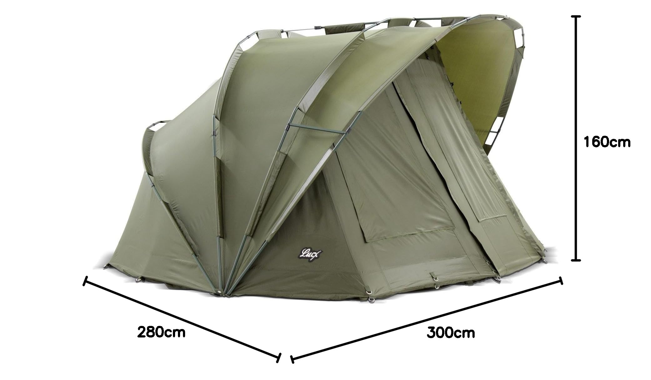 Carpa de pesca Lucx® Bobcat Bivvy + Winterskin para 1 a 2 personas + tienda de campaña para carpas para 2 personas + tienda de campaña de piel