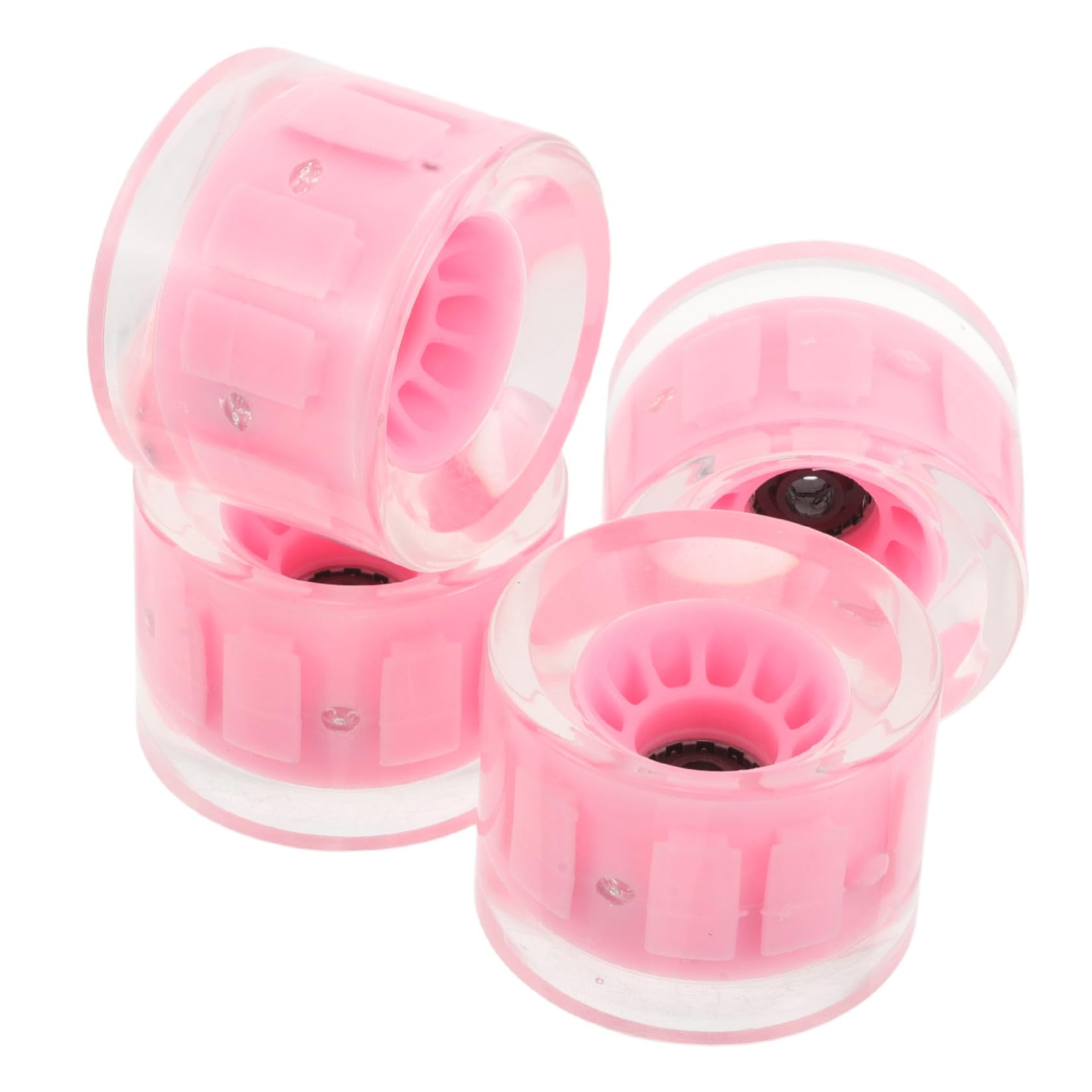 Didiseaon Ruedas de Longboard Luces Intermitentes 4piezas Rosa PU