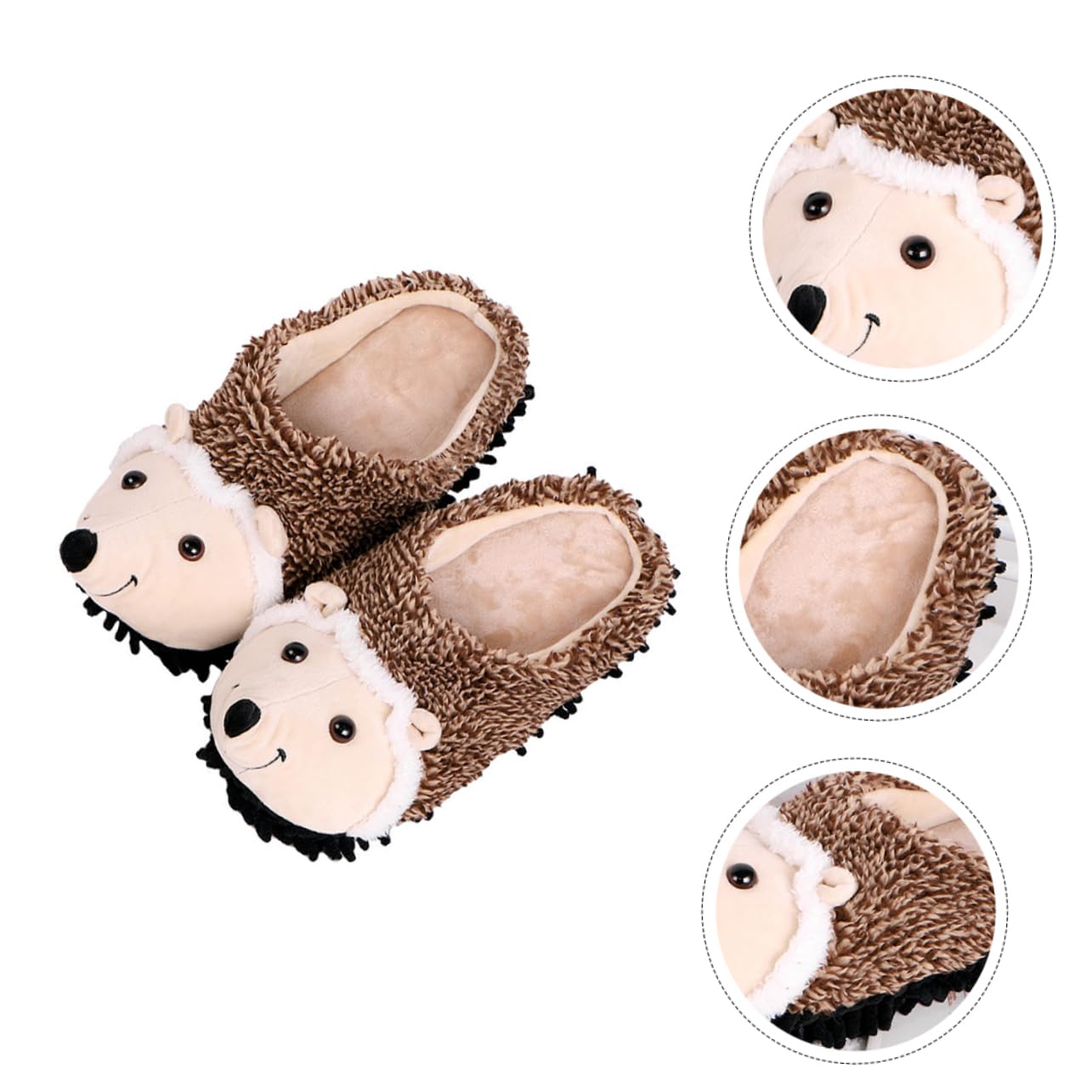 FRCOLOR Pantuflas De Erizo Con Forma De Conejito Pantuflas De Invierno Sintéticas Pantuflas De Interior Zapatillas De Dibujos Animados Divertidas Con Calefacción Animales Rata
