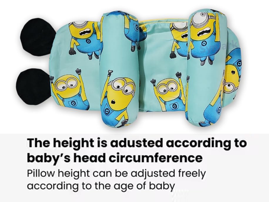 Image of Baby Head Protector Helmet for 6 Months to 3 Years | Soft Cotton Safety Cap with Air Ventilation | Infant Toddler Fall Protection Headgear for Boys & Girls (Print-Minion)