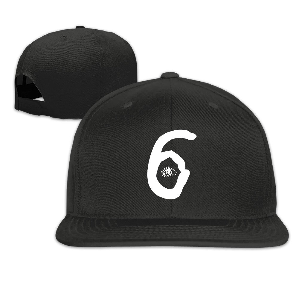 Views from The 6 Drake Fitted Flat Bill Baseball Caps Black