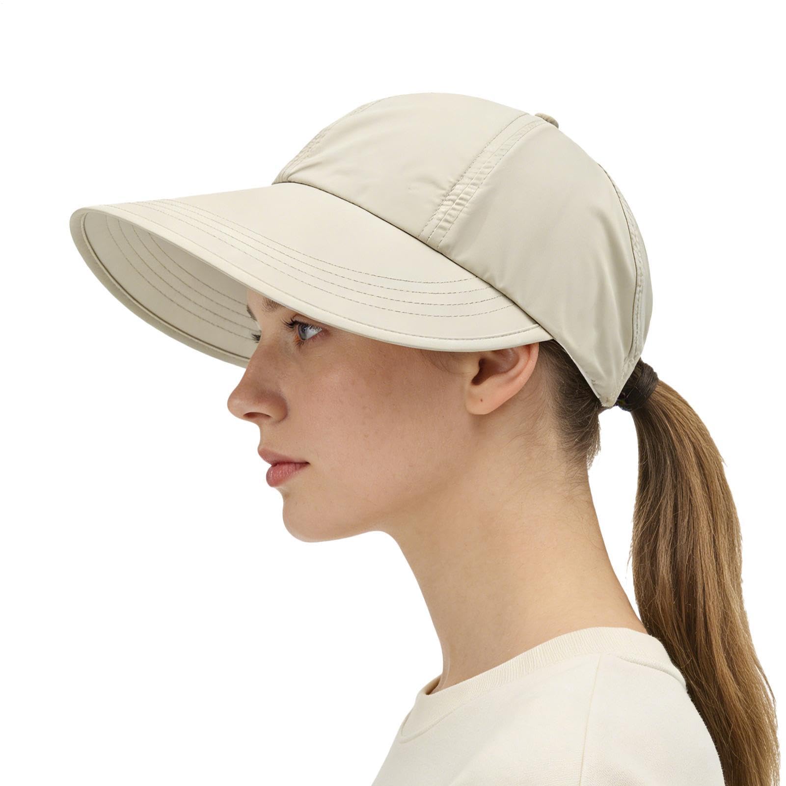 Sombrero de Sol,Protege Rostro y Cuello con ala Ancha,Sombrero de Protección Solar para Mujer | para Playa, Jardín, IR al Trabajo, Escuela, Ciclismo, Madre, Novia, Adolescentes, Adultas — view 10