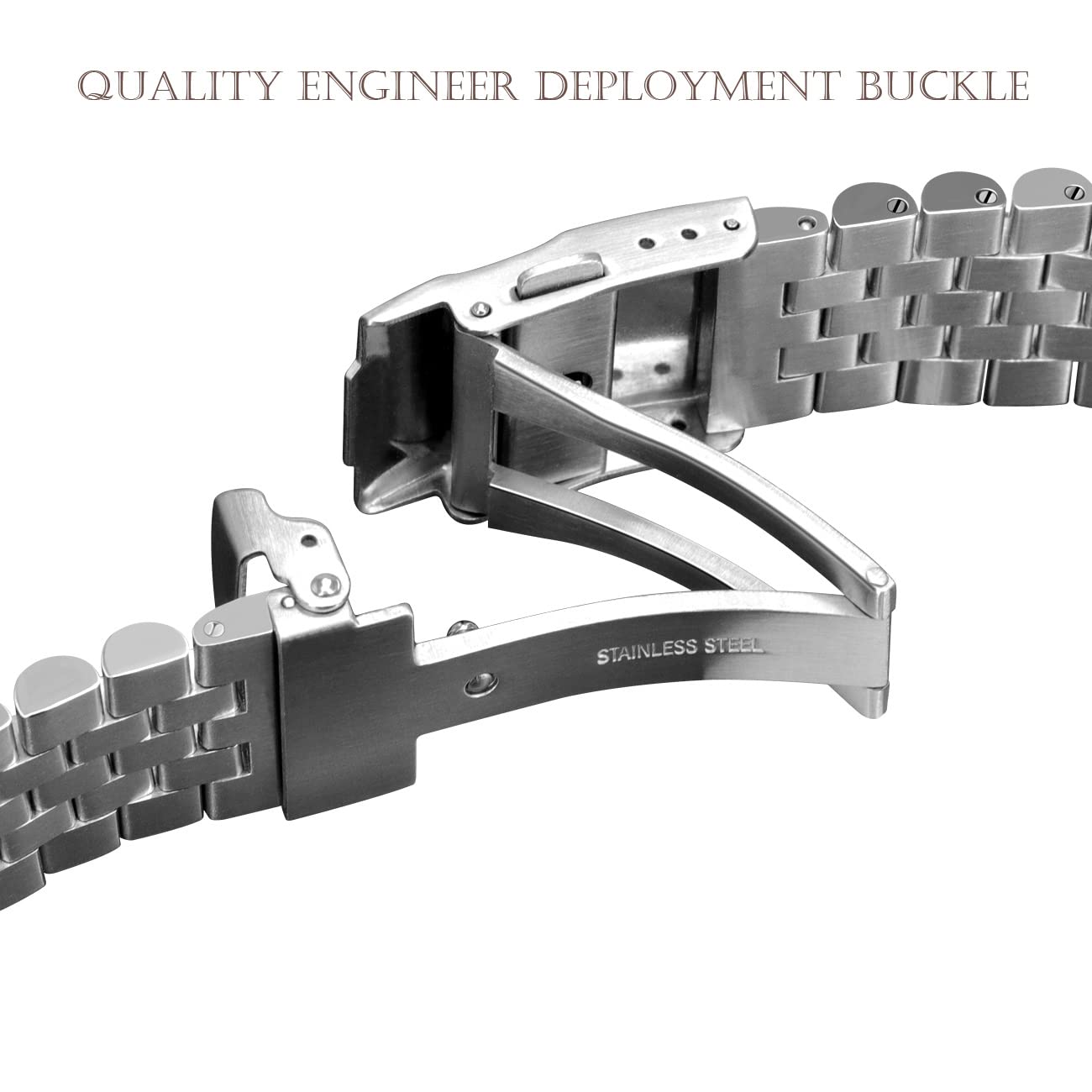 Correa de reloj de liberación rápida ajustable Super 3D, cierre doble, 20mm, 22mm, 24mm