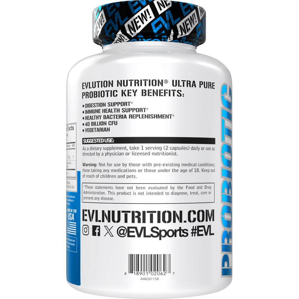 Evlution EVL Multi-Strain Probiotic Capsules - 30 Servings — Amazon image 3