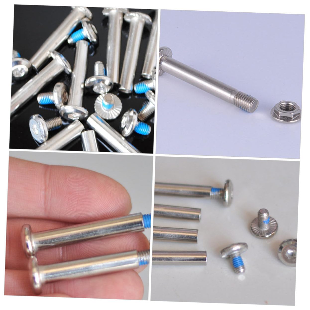 OHPHCALL 16pcs Stainless Steel Skate Screw Kit Front Rear Wheel Screws for Inline Skates