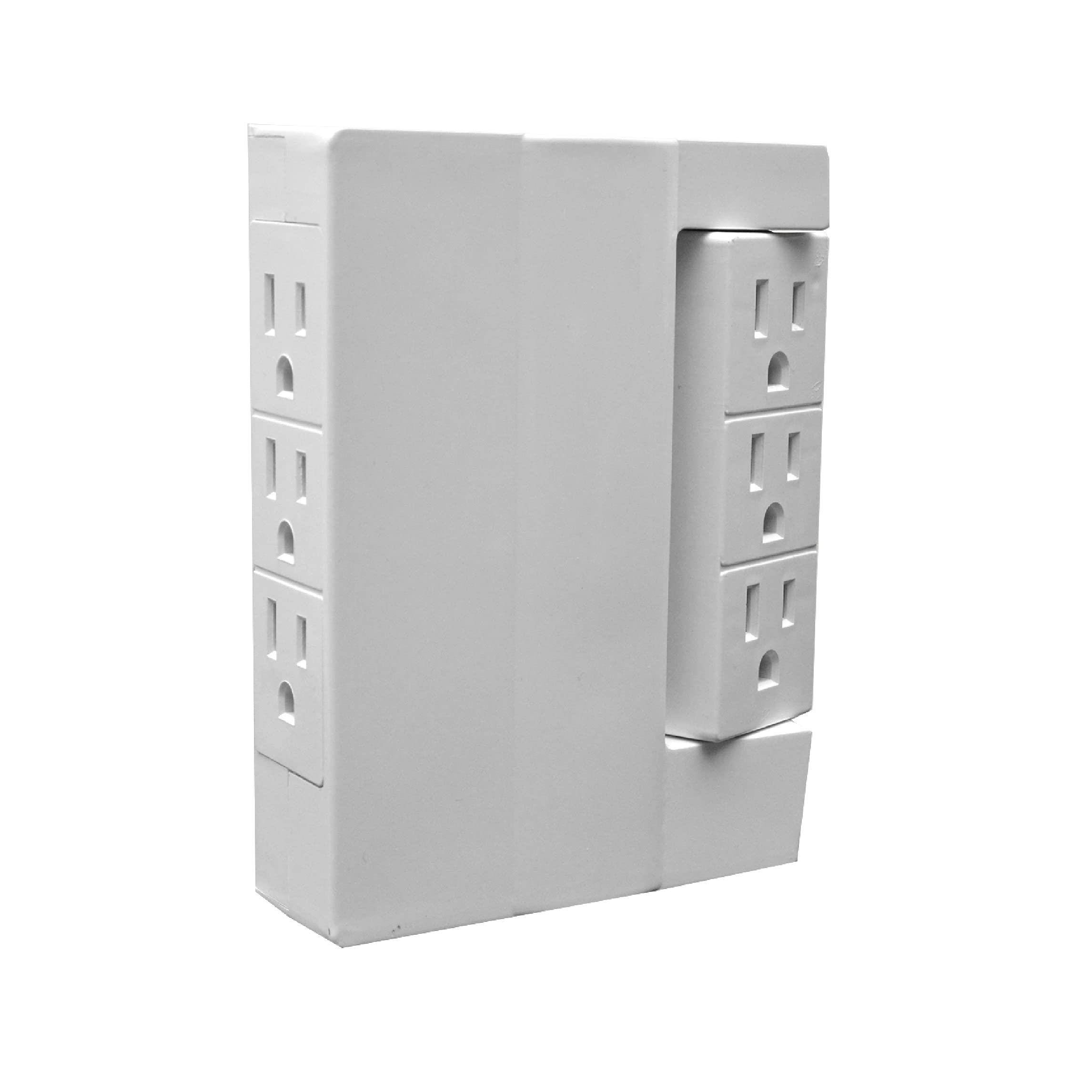 GoGreen Power (GG-16000TSW) 6 Outlet Swivel Wall Tap, White