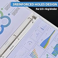 Vista 5 de Protectores de hojas de 100 páginas, protector de página de 8.5 x 11 pulgadas, protectores de páginas de plástico transparente mejorados