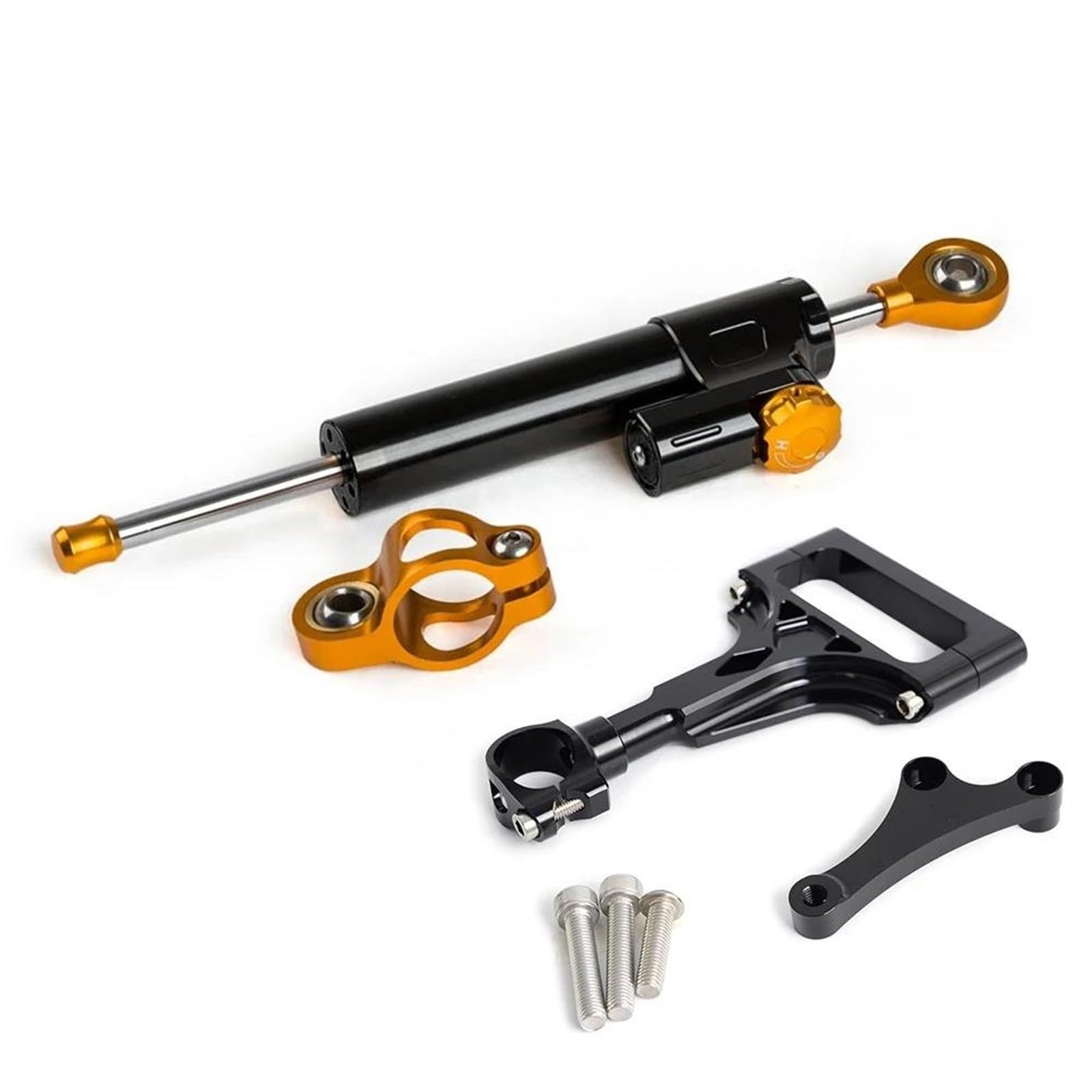 Stabilizzatore Ammortizzatore Sterzo Moto Per Kawasaki Z750 Z 750 Z750ABS 2003-2012 Ammortizzatori Con Kit Di Supporto Staffa Di Montaggio Kit staffa di montaggio ammortizzatore sterzo mors(Oro)