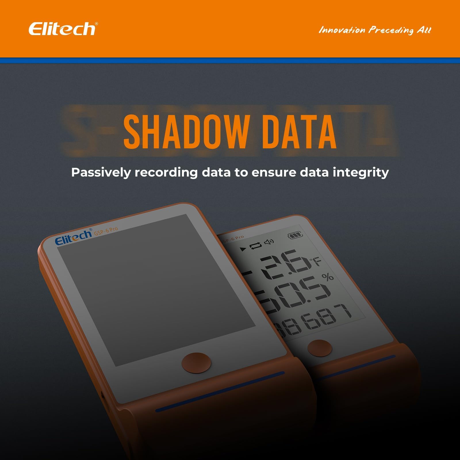 Elitech GSP-6Pro TLE Rejestrator Temperatury Cyfrowej Ultra-Niskiej do Lodówek Medycznych Monitor MAX MIN
