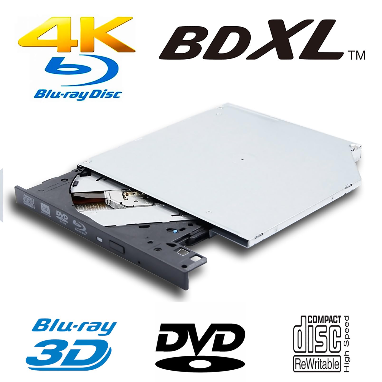 Lecteur Blu-ray interne 4K Ultra HD 3D pour ordinateur portable LG BU50N, 4X BD-R TL QL BDXL 100 Go 128 Go 6X BD-R DL 8X DVD+/-R RAM 24X CD-R Graveur 9 mm