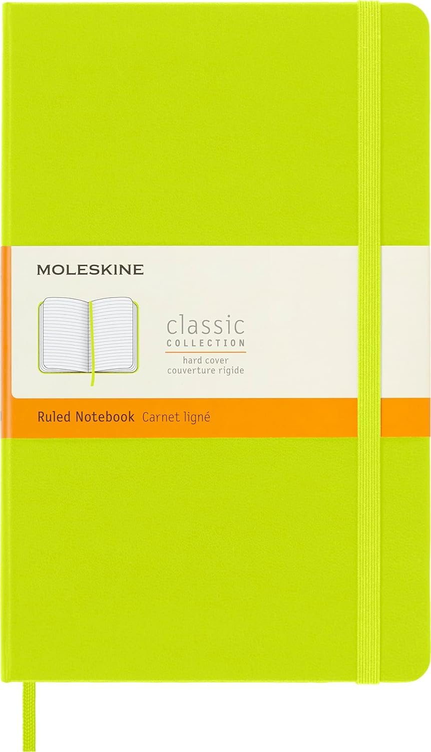Moleskine Large Ruled Hardcover Notebook Lemon Green (Notebook / blank book)