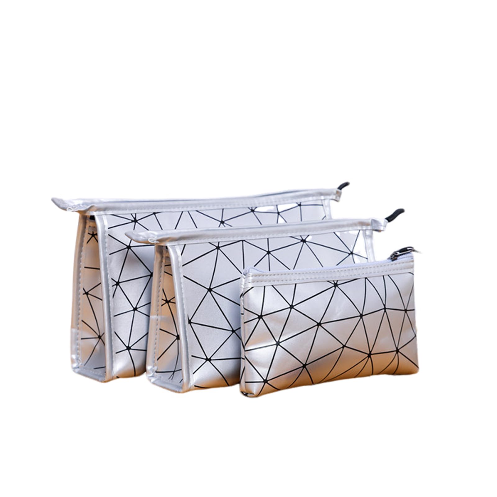 Mateju Beauty Case Donna, Porta Trucchi da Viaggio- Borsa da Toilette Donna Uomo- Portatile Accessori Viaggio Poliestere Pochette Trucchi (Grigio,23 * 16 * 16cm