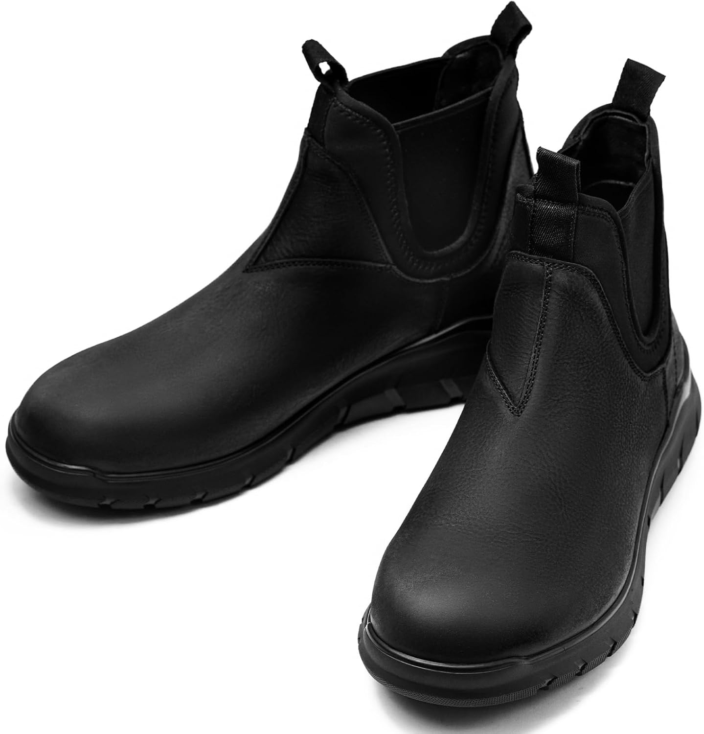 Arkbird Men's Wide Toe Box Oil-Waxed Leather Chelsea Boots for Daily Work Hiking Camping - Image 6