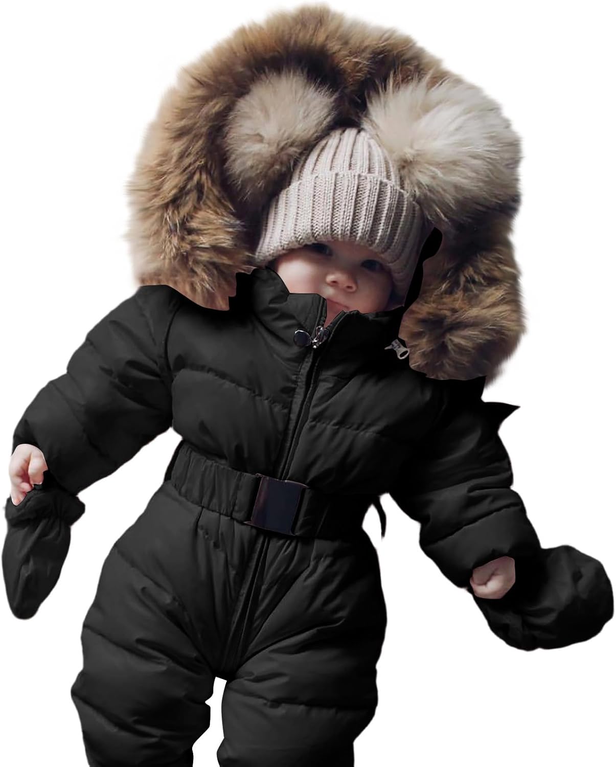 Baby Snowsuit Infant Girl Coat Snow Suits Thicken Warm Fleece Jumpsuits Newborn Cute Romper Jacket Winter Puffer Outerwear