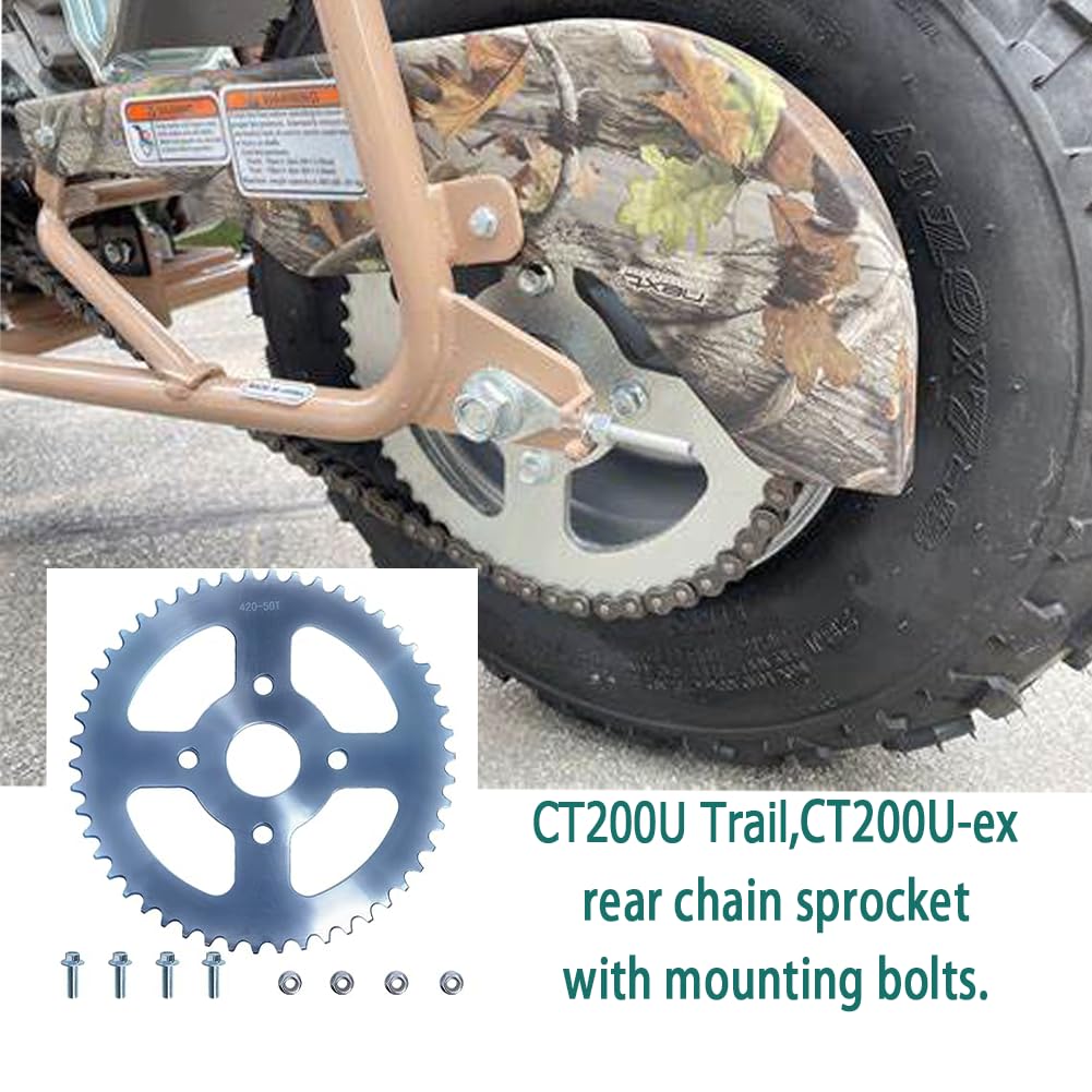 Rear Sprocket 420-50T Chain For Coleman CT200U BT200X CT200UEX