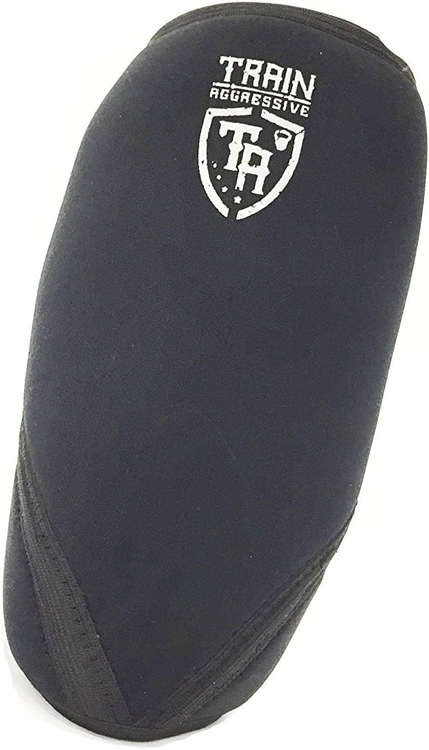 Train Aggressive Extra Support 7mm Neoprene Knee Sleeves for Weightlifting, Powerlifting or Crossfit (Pair)