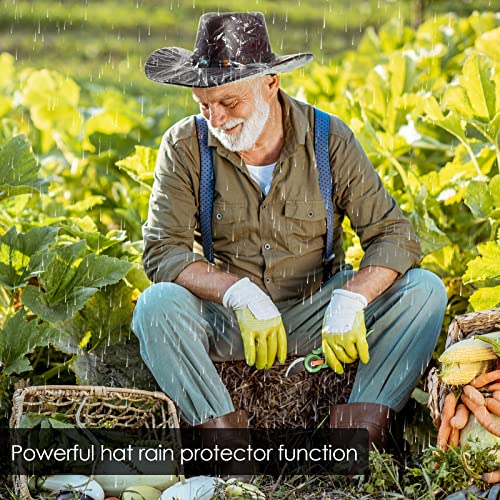 Image of Funtery 20 Pcs XXL Cowboy Hat Cover Plastic Hat Rain Cover Clear Dust Waterproof Hat Protectors for Storage Keep from Rain Snow