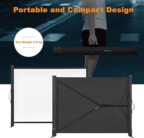 Miniatura 4 de Portable Projector Screen with Stand, 50 Inch 4:3, Outdoor Projector Screen, Lightweight and Retractable, 1.2 High Gain Wrinkle-Free Video