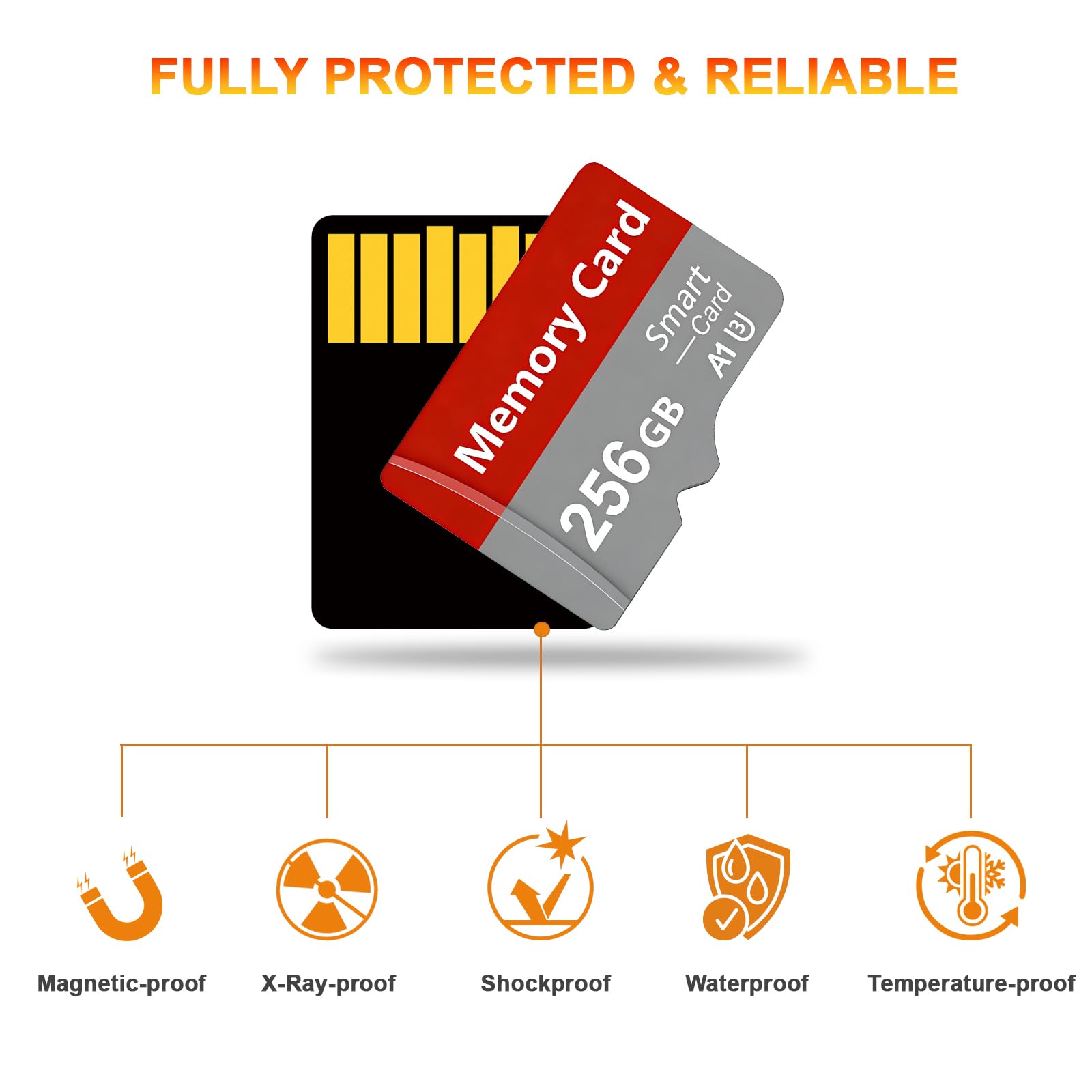 2Pack Tarjeta De Memoria 256GB con Adaptador SD,Tarjeta De Memoria De Alta Velocidad, Tarjeta TF para Tablet, Móvil, Dron, Cámara de salpicadero, Cámara (2Pack-256GB) — view 2