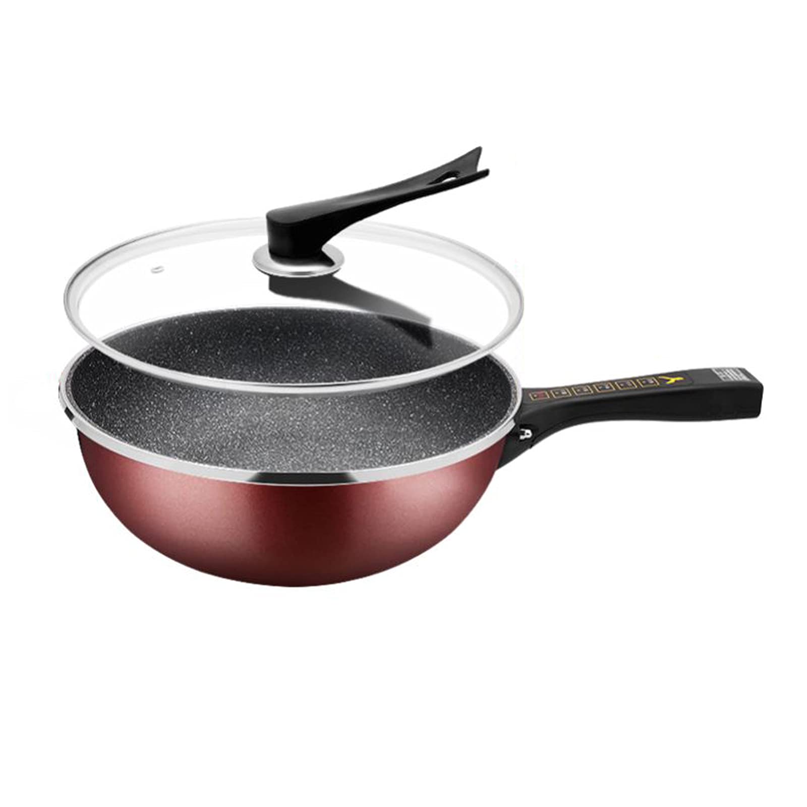 Poêle à Frire électrique Wok, cuisinière électrique Multifonction pour la Maison, marmite à Vapeur, rôtissoire électrique intégrée Wok,