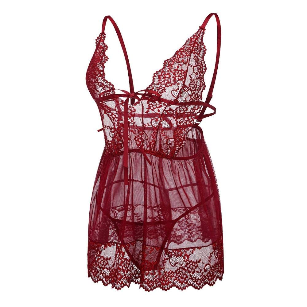 Nachtwäsche & Bademäntel für Damen Frauen aushöhlen Spitze Kostüm Sexy Dessous Erotik Unterwäsche Porno Versuchung Nachtwäsche Perspektive