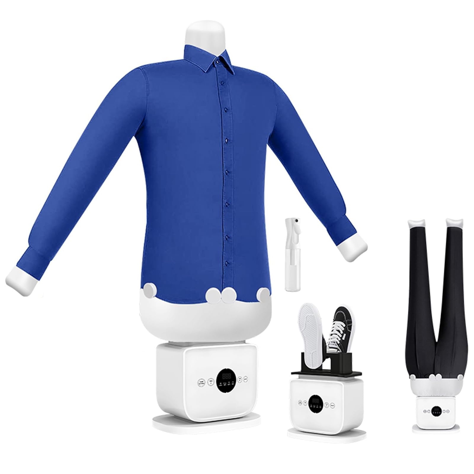 3 IN 1 Automatische Bügelmaschine, Aufblasbarer Hemdbügeler, Schnelles 8-Min Trocknen, 0-60min Timer, Eingebaute Aromatherapie, für Hemden, Hosen, Röcke