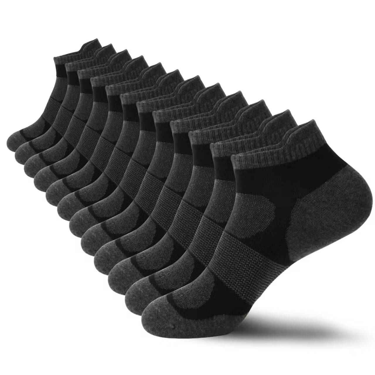 YOJOOM Trainer Socks for Men and Women Ankle Socks Breathable Cotton Low Cut Socks Non Slip Socks with Arch Support Athletic Running Socks