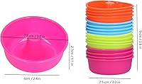 Vista 5 de 16 moldes de rosquilla, molde de silicona para tartas, mini moldes redondos para hornear, 3 pulgadas