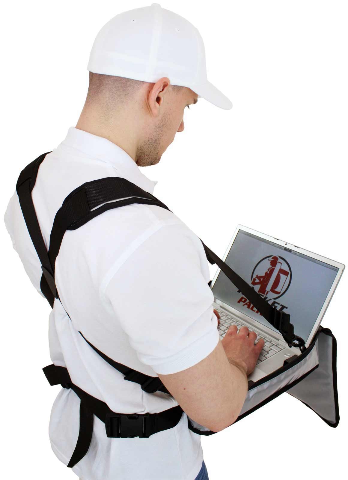 Supporto per computer portatile, multifunzione, per inventario, per foto, computer portatile, supporto per caricamento addominale