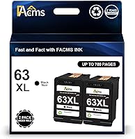 Vista 1 de 63XL - Cartuchos de tinta negros de repuesto para HP 63 63 XL para impresora HP OfficeJet 3830 5255 Envy 4520 4512 DeskJet 1112 3630 3632 2132