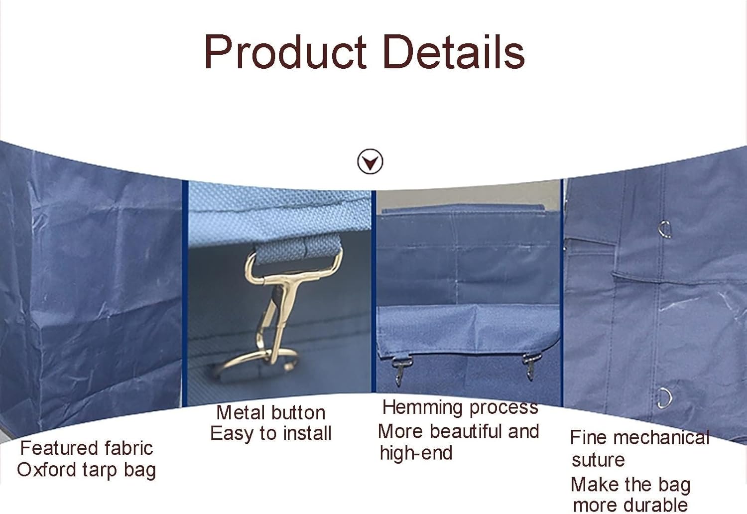 Waterproof Oxford Cloth Removable Storage Bags For Cart - 400L Replacement Liner Bag For Rectangular Commercial Laundry Cart/Rolling Laundry Basket, For Laundry, Hotel, Cleaning Car(Brown)