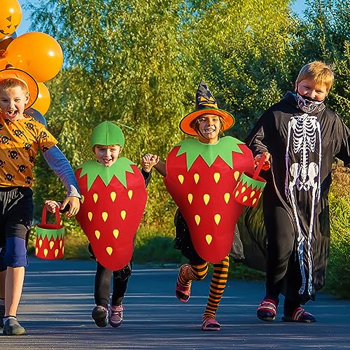 Disfraz completo de fresa para niños Suhine 3 piezas miniatura 3