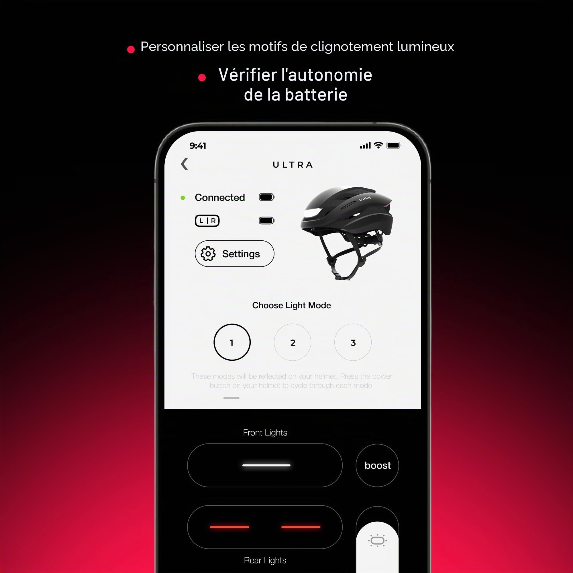 Lumos Casque Ultra Smart | Casque de Vélo | Feux Avant et Arrière (LED) | Clignotants | Feux Stop | Connexion Bluetooth | Adulte: Homme, Femme (Charbon Black, Size : M-L) MIPS