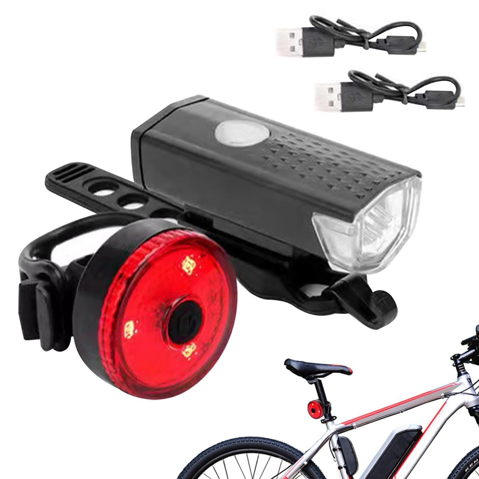 Amazon | USB充電式LED自転車テールライト、自転車フロントヘッド 