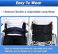 Vista 4 de NEPPT Restricciones de cinturón de seguridad para sillas de ruedas para pacientes con demencia, prevención de caídas para ancianos, arnés