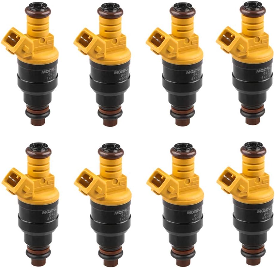 MOSTPLUS Flow Matched Fuel Injectors Compatible with Ford F150 F250 E-150 E-250 Lincoln Mercury 4.6L 5.0L 5.4L 5.8L 0280150943 0280150939 0280150909 (Set of 8)